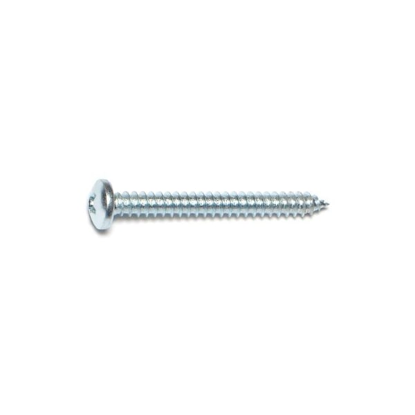 Midwest Fastener Sheet Metal Screw, #8 x 1-1/2 in, Zinc Plated Steel Pan Head Phillips Drive, 25 PK 62715 - main